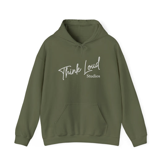 Stylish Unisex Hooded Sweatshirt - Think Loud Design, Cozy Layering, Gift for Creative Minds, Casual Wear, Inspirational Fashion