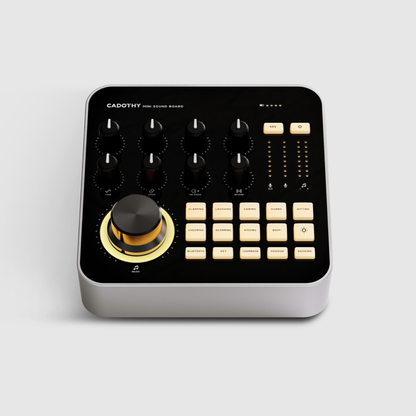 CADOTHY OTG Digital Audio Transmission One-click Noise Reduction Professional Superior Audio Quality Desktop Mini Sound Board With Various Sound Effects for Multi-platform Live Streaming