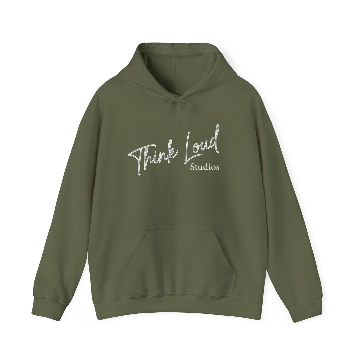 Stylish Unisex Hooded Sweatshirt - Think Loud Design, Cozy Layering, Gift for Creative Minds, Casual Wear, Inspirational Fashion