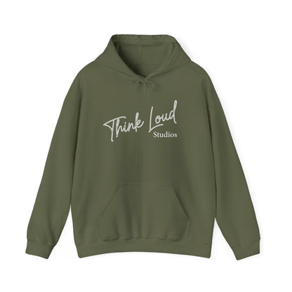 Stylish Unisex Hooded Sweatshirt - Think Loud Design, Cozy Layering, Gift for Creative Minds, Casual Wear, Inspirational Fashion