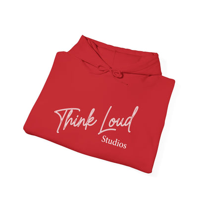 Stylish Unisex Hooded Sweatshirt - Think Loud Design, Cozy Layering, Gift for Creative Minds, Casual Wear, Inspirational Fashion