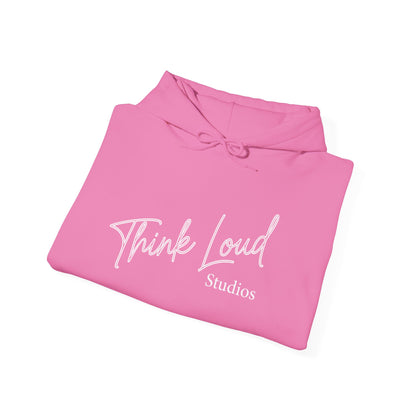 Stylish Unisex Hooded Sweatshirt - Think Loud Design, Cozy Layering, Gift for Creative Minds, Casual Wear, Inspirational Fashion