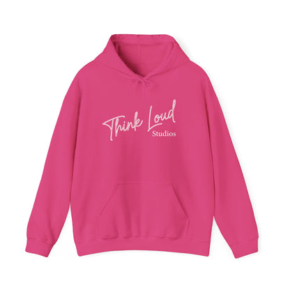Stylish Unisex Hooded Sweatshirt - Think Loud Design, Cozy Layering, Gift for Creative Minds, Casual Wear, Inspirational Fashion