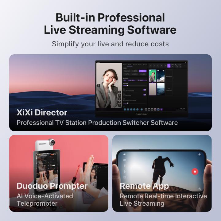 Think Loud LIVE Agency x CADOTHY Amaze 5Pro Live Streaming Device with Smart Director System for Professional TikTok Live