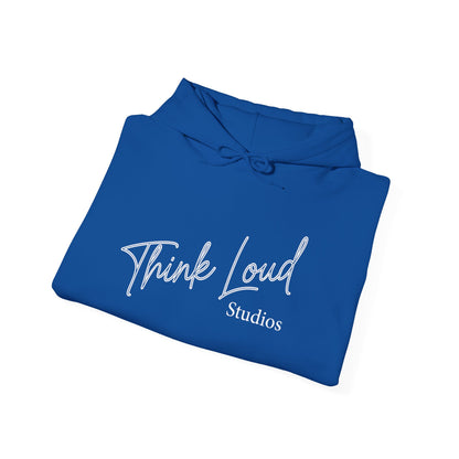 Stylish Unisex Hooded Sweatshirt - Think Loud Design, Cozy Layering, Gift for Creative Minds, Casual Wear, Inspirational Fashion