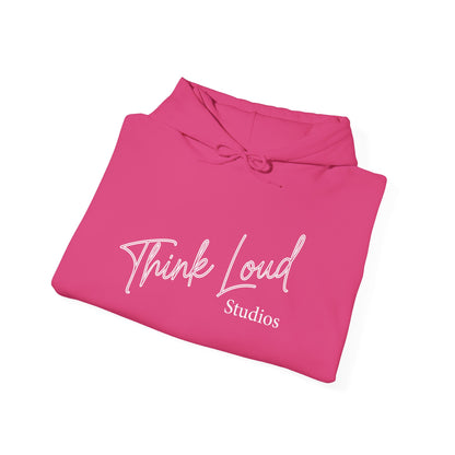 Stylish Unisex Hooded Sweatshirt - Think Loud Design, Cozy Layering, Gift for Creative Minds, Casual Wear, Inspirational Fashion
